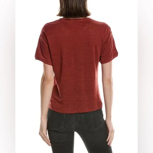 FRAME Crewneck Organic Linen T-Shirt - Picture 2 of 4